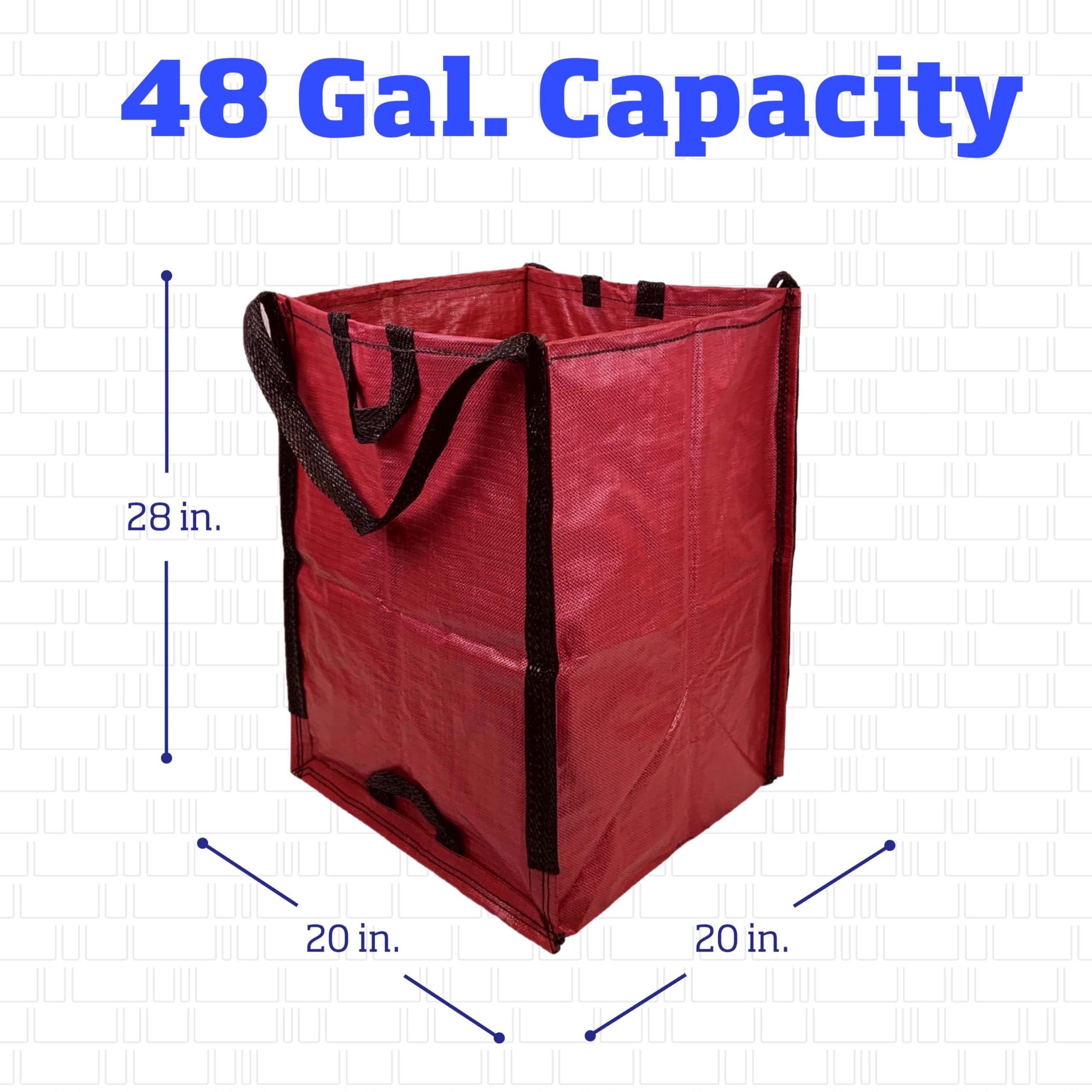 DURASACK Heavy Duty Yard Bags stacked for organization
