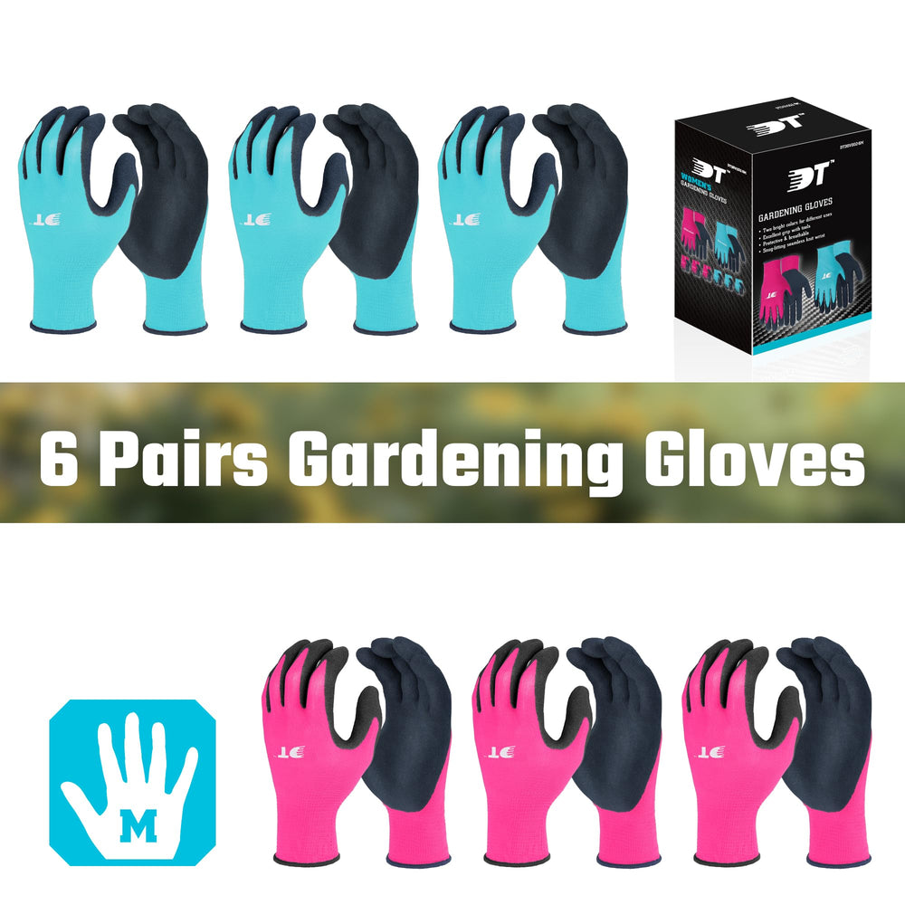 DURATECH Garden Gloves Medium in pink and blue color options