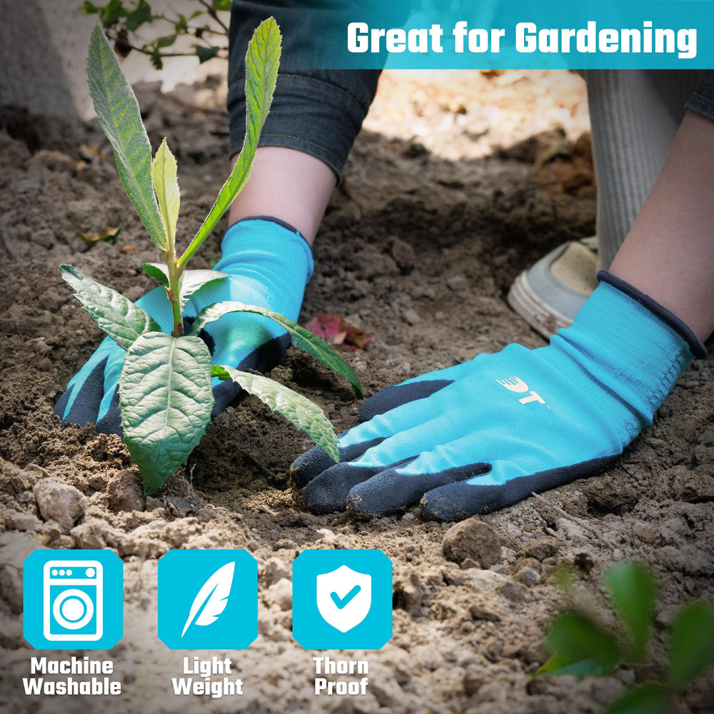 DURATECH Garden Gloves Medium laid flat for detail view