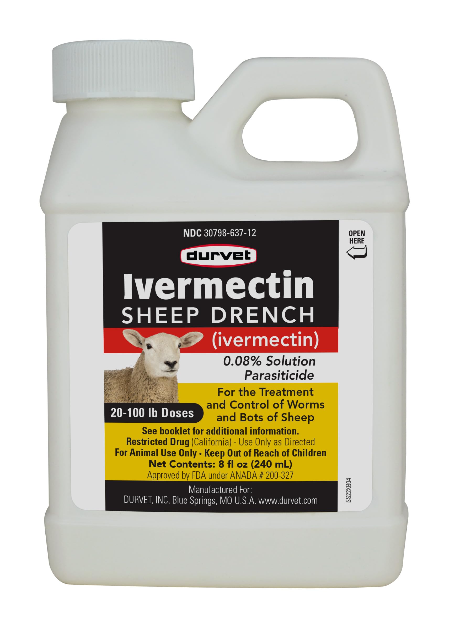 Durvet Ivermectin Sheep Drench 8 fl oz bottle front view