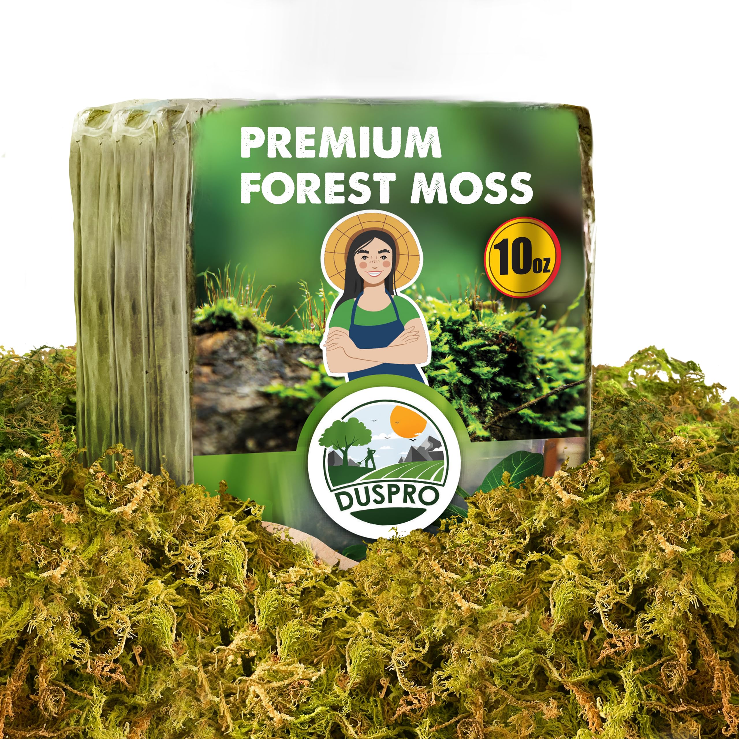 Duspro 10 Oz Real Dried Forest Moss front view