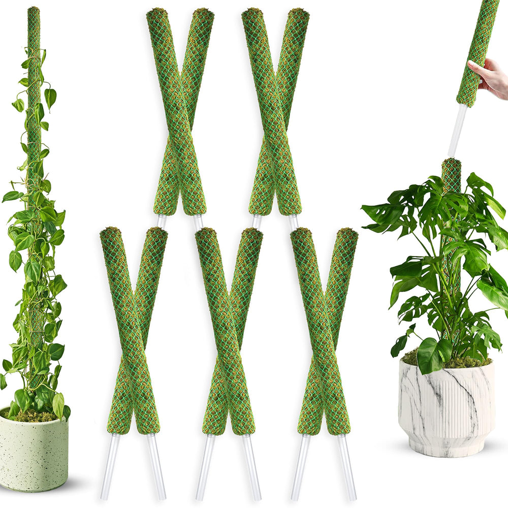 Duspro 22-inch green stackable moss pole front view
