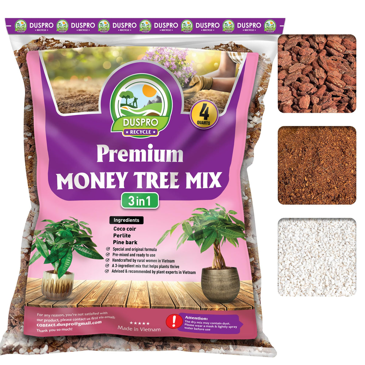 Duspro Money Tree Soil 4 Quarts packaging front view