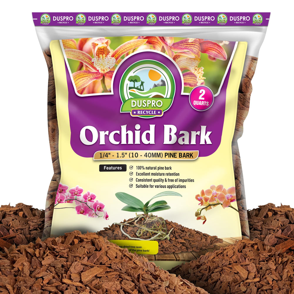 Duspro Orchid Bark 2 QT natural pine bark front view