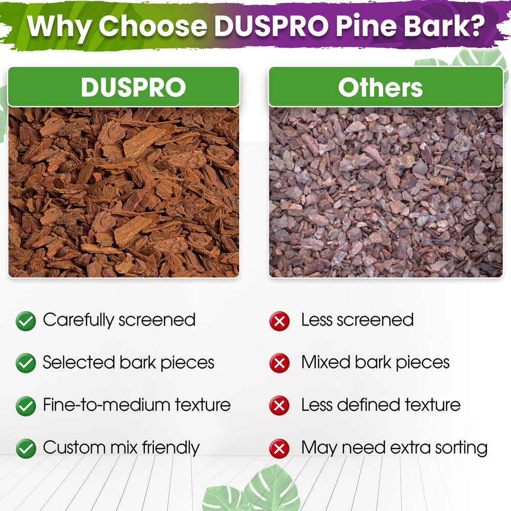 Duspro Orchid Bark being poured into a pot for repotting