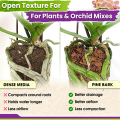 Duspro Orchid Bark in packaging with dimensions listed