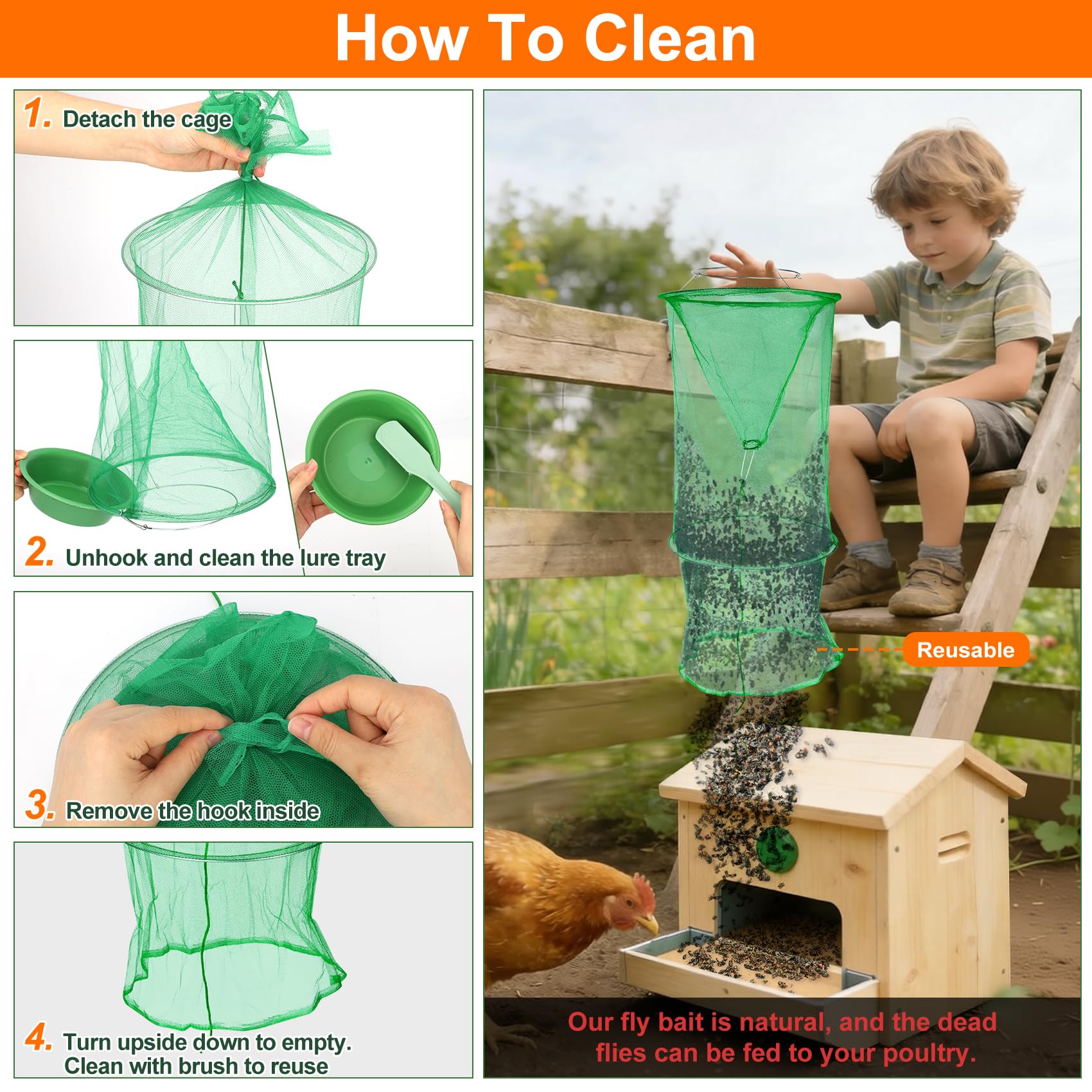 Dwcom Trap 4 pack with cleaning brush included