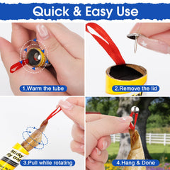 Dwcom Trap Fly Strips with hanging pin for installation