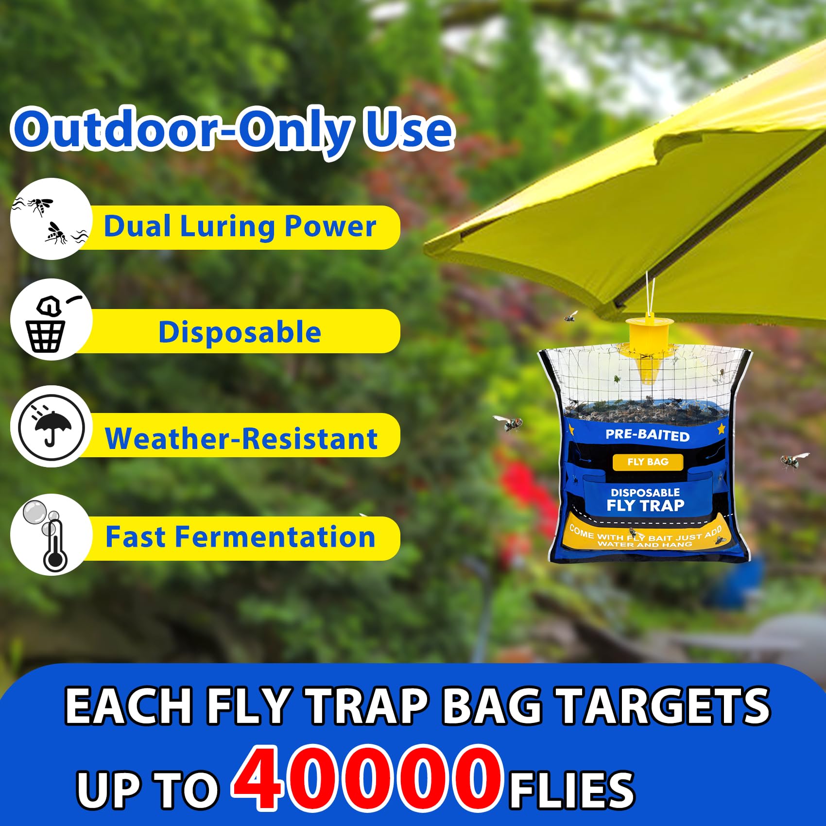 Dwcom Trap fly trap showing filled capacity