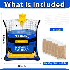 Dwcom Trap fly trap with yellow exterior and bait