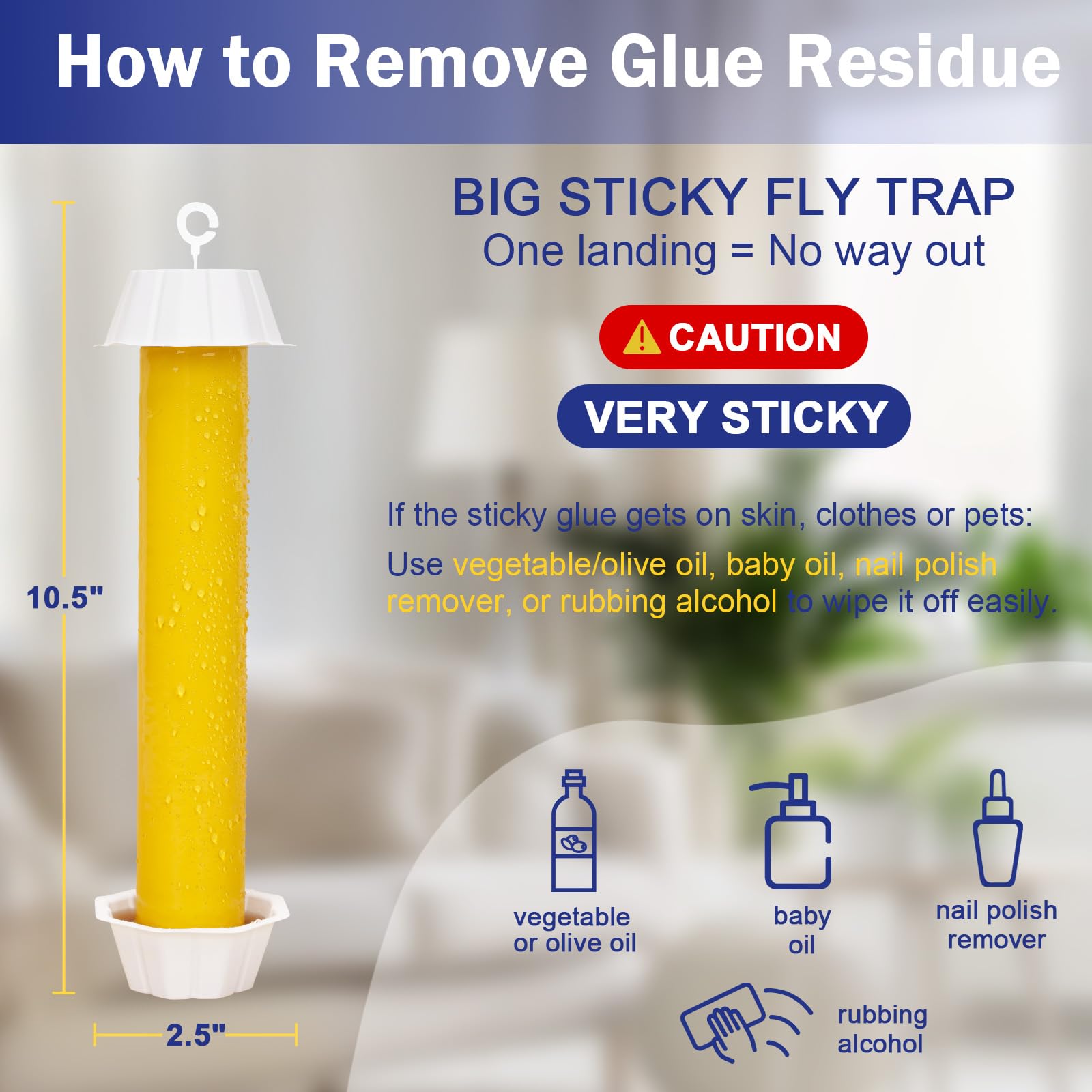 Dwcom Trap Sticky Fly Trap Hanging Setup