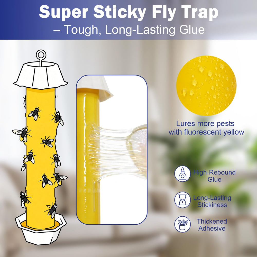 Dwcom Trap Sticky Fly Traps Displayed Outdoors