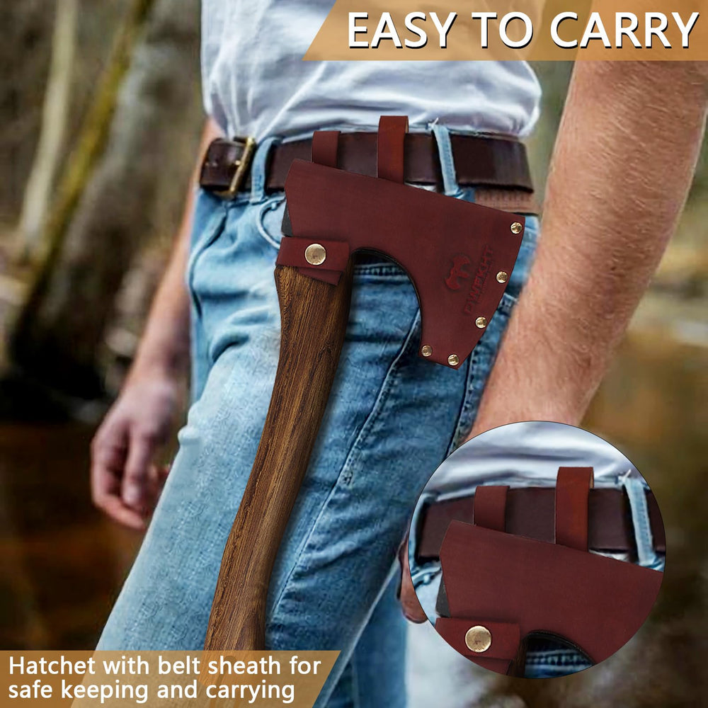 DWFKHT Camping Hatchet blade sharpness demonstration