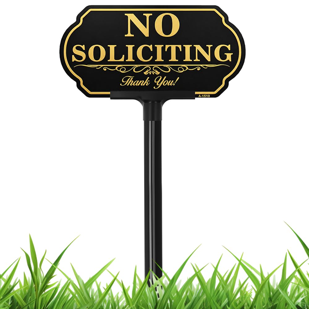 DXSIGN Heavy Duty No Soliciting Sign front view