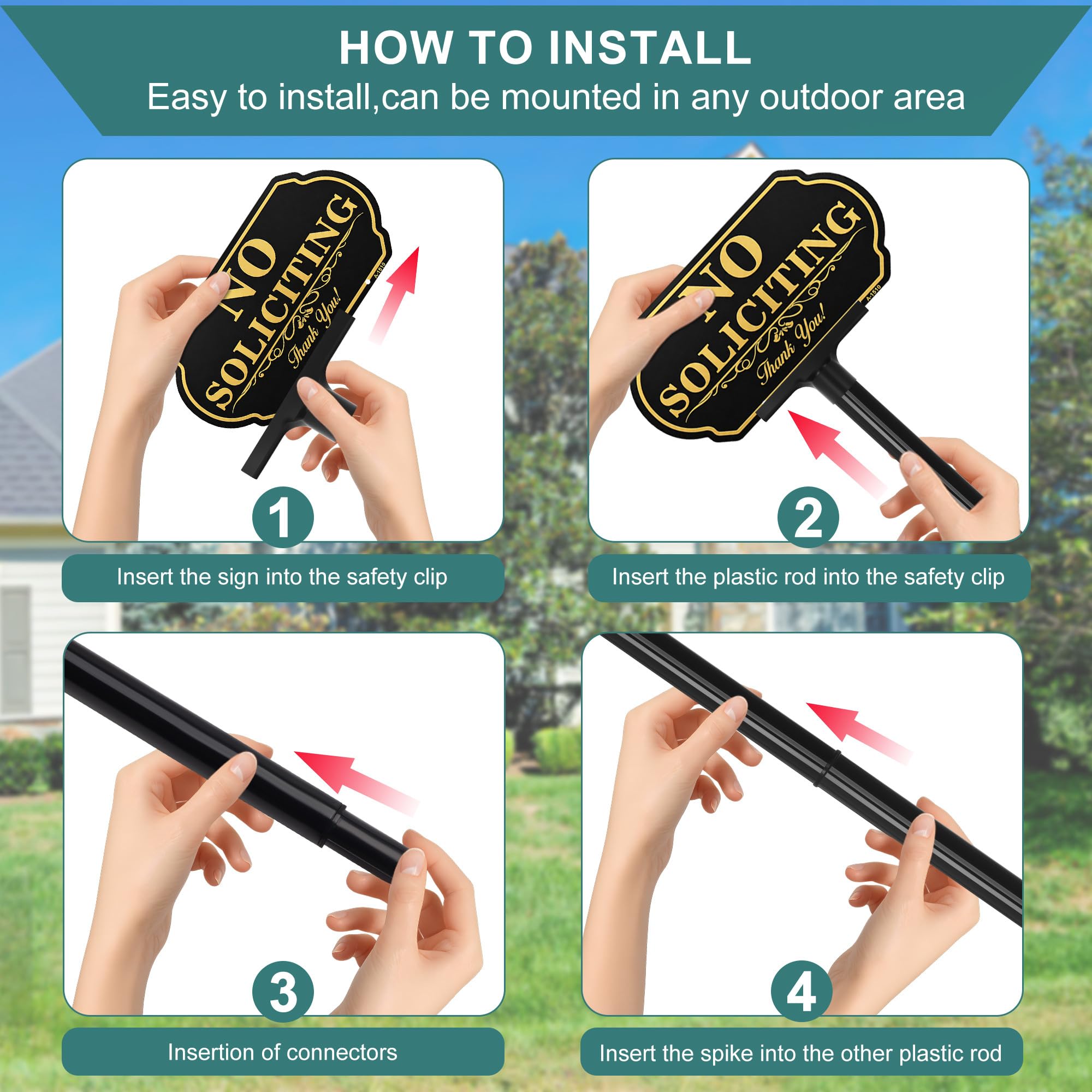 DXSIGN No Soliciting Sign placement demonstration