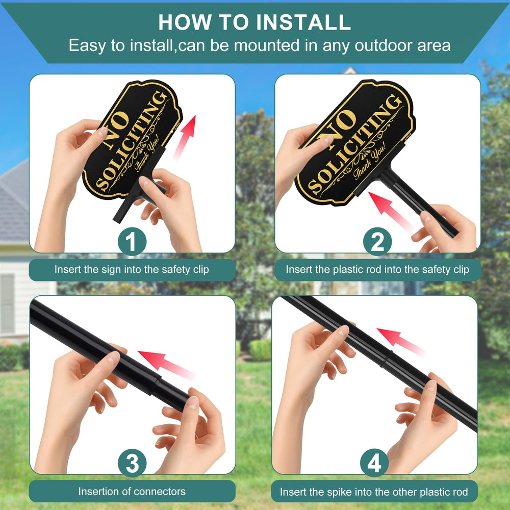 DXSIGN No Soliciting Sign placement demonstration