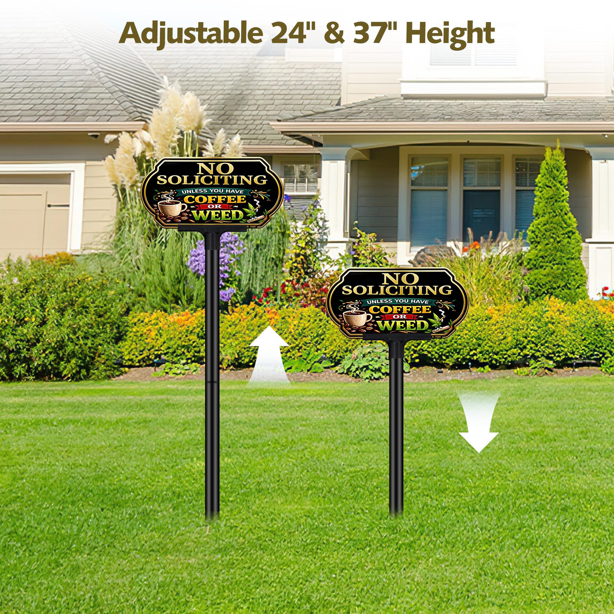 DXSIGN yard sign in front yard