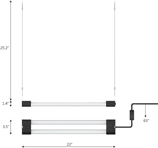 DYMOND Grow Light 2 FT black packaging