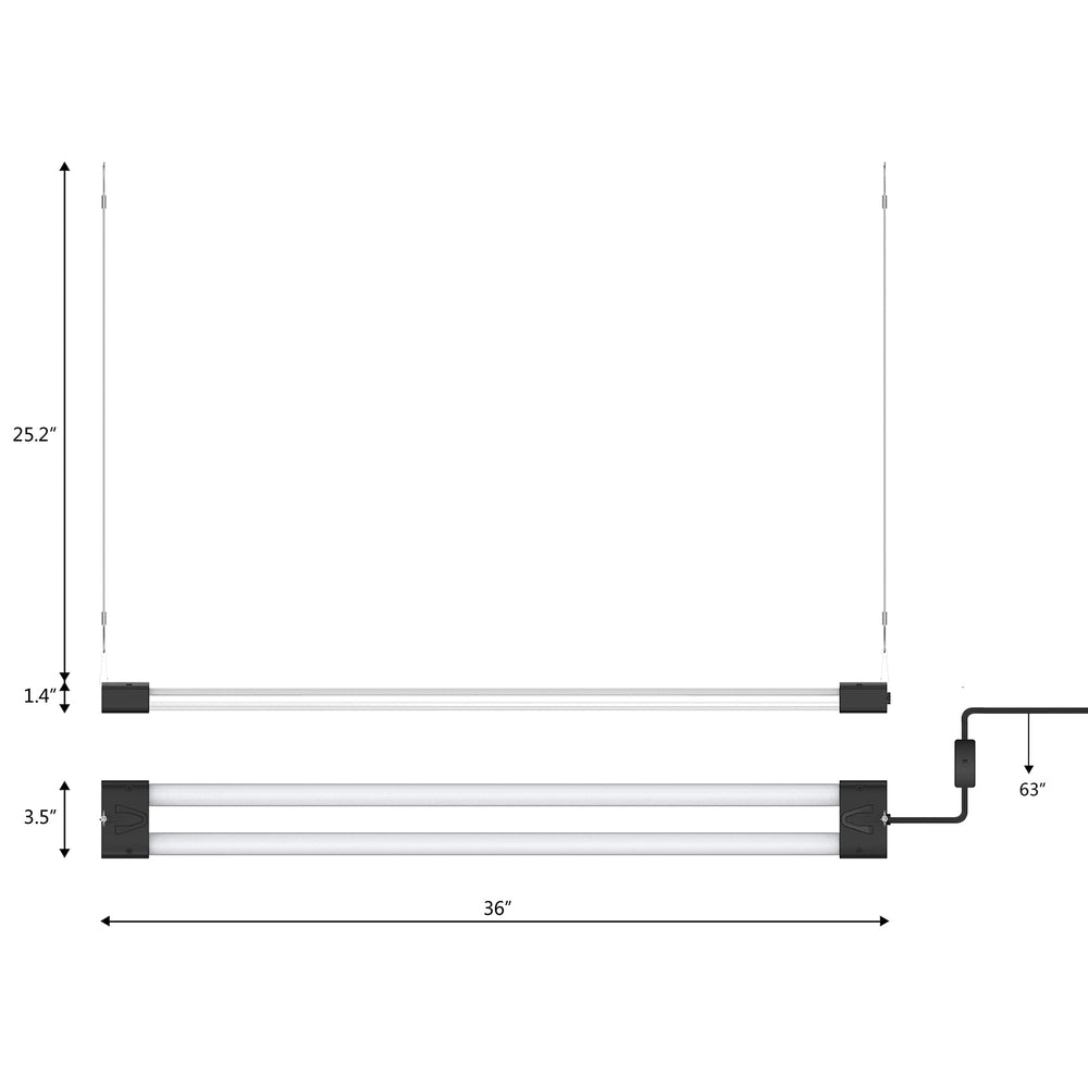 DYMOND LED Grow Light showing full spectrum lighting in use