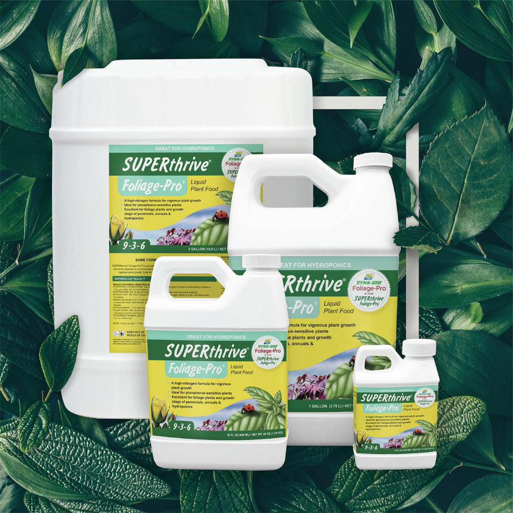 Dyna-Gro Foliage Pro fertilizer with measuring instructions