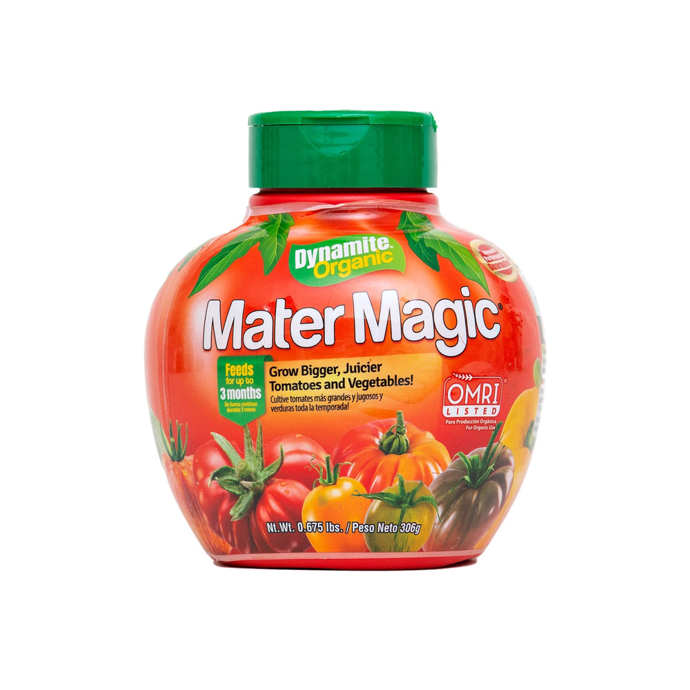 Dynamite Mater Magic Organic Tomato Fertilizer 0.675 lb container front view