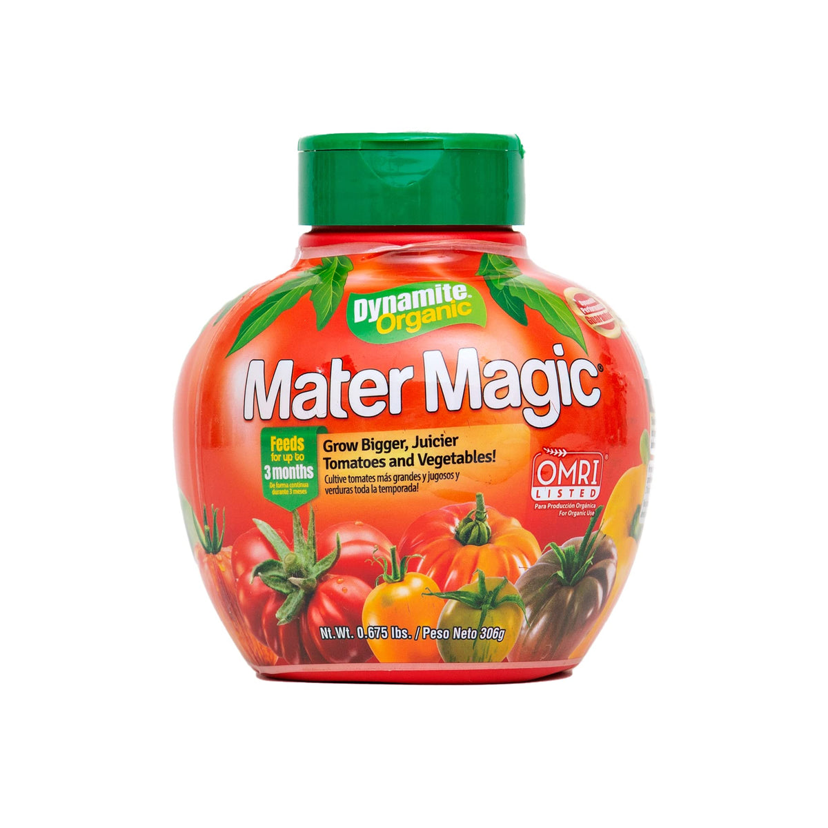 Dynamite Mater Magic Organic Tomato Fertilizer 0.675 lb container front view