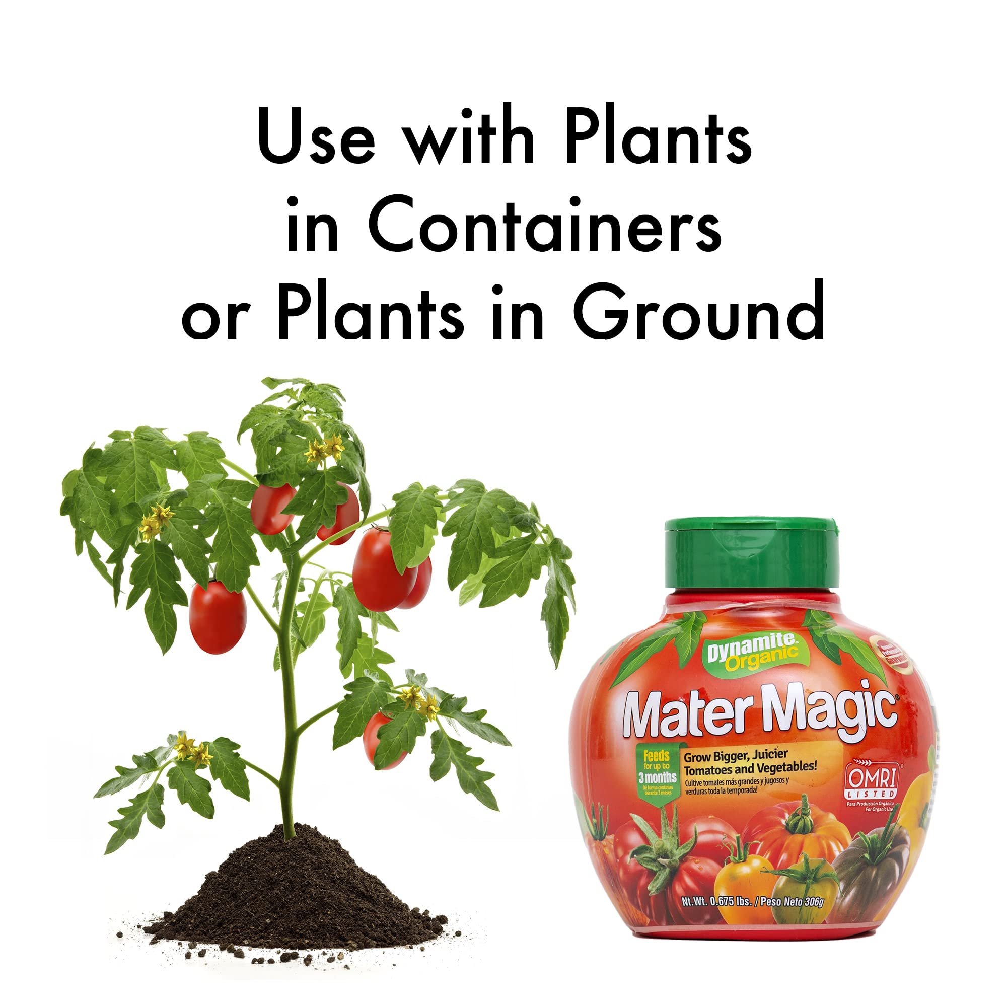 Dynamite Mater Magic Organic Tomato Fertilizer being applied to soil