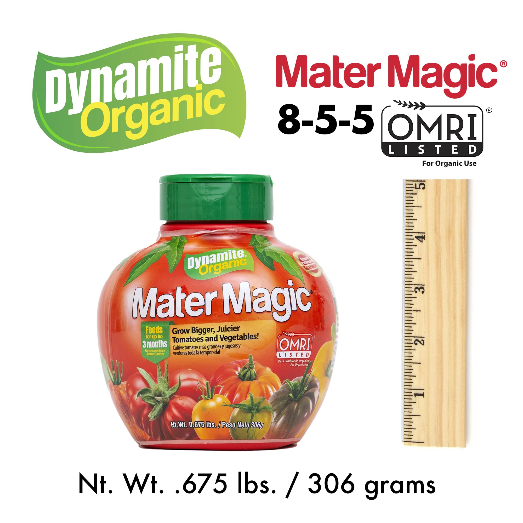 Dynamite Mater Magic Organic Tomato Fertilizer ingredients and specifications