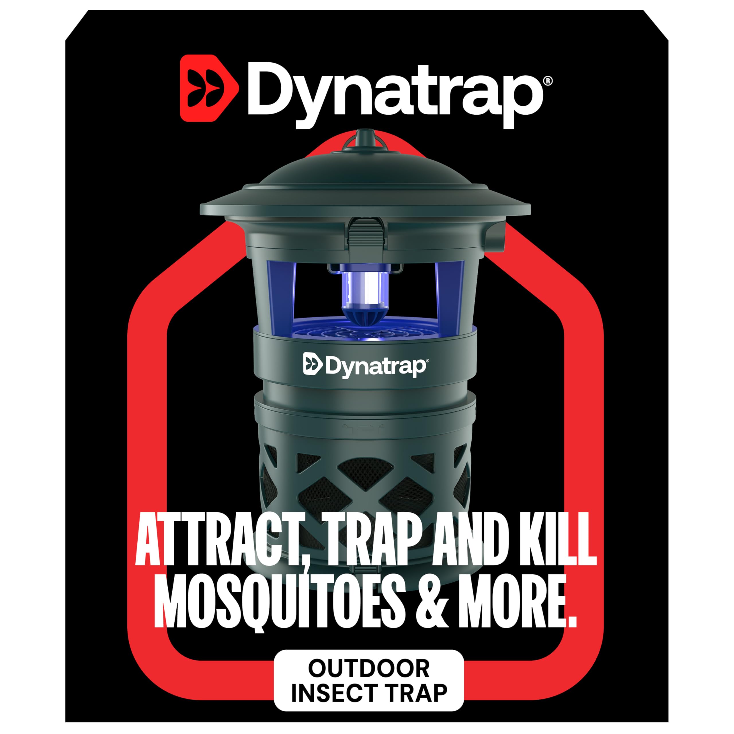 DynaTrap mosquito trap side view showing catch basket