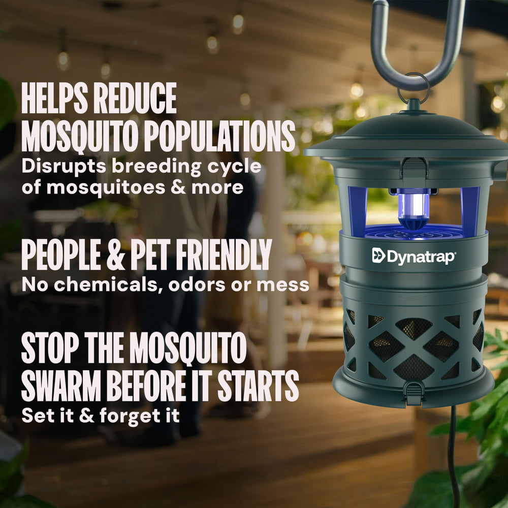 DynaTrap mosquito trap with UV-LED light on