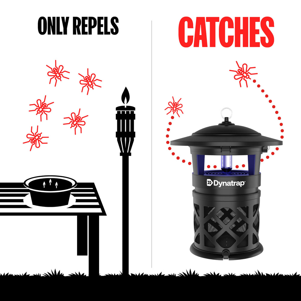 DynaTrap replacement bulb installed in insect trap