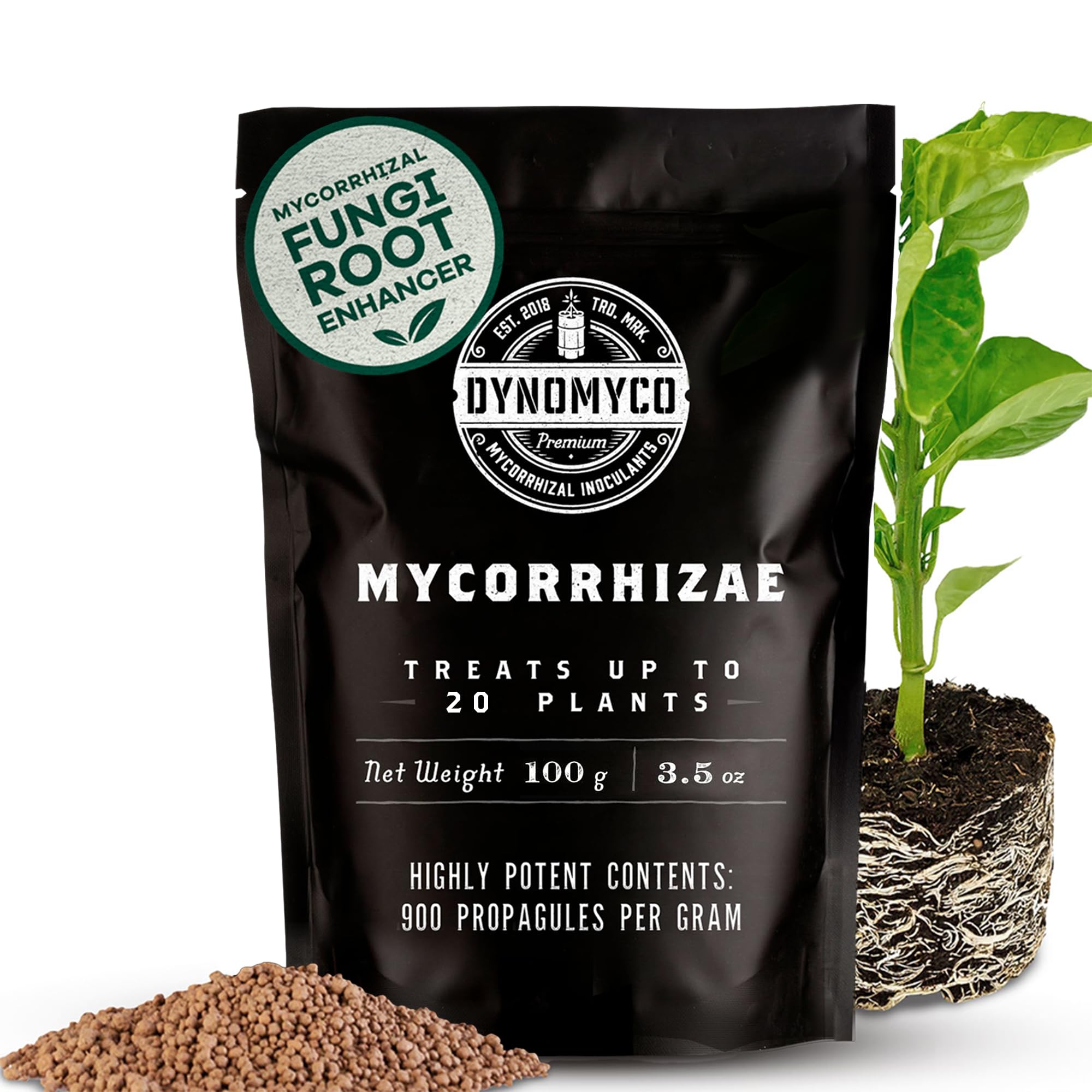 DYNOMYCO Mycorrhizal Fungi Inoculant 100g front view
