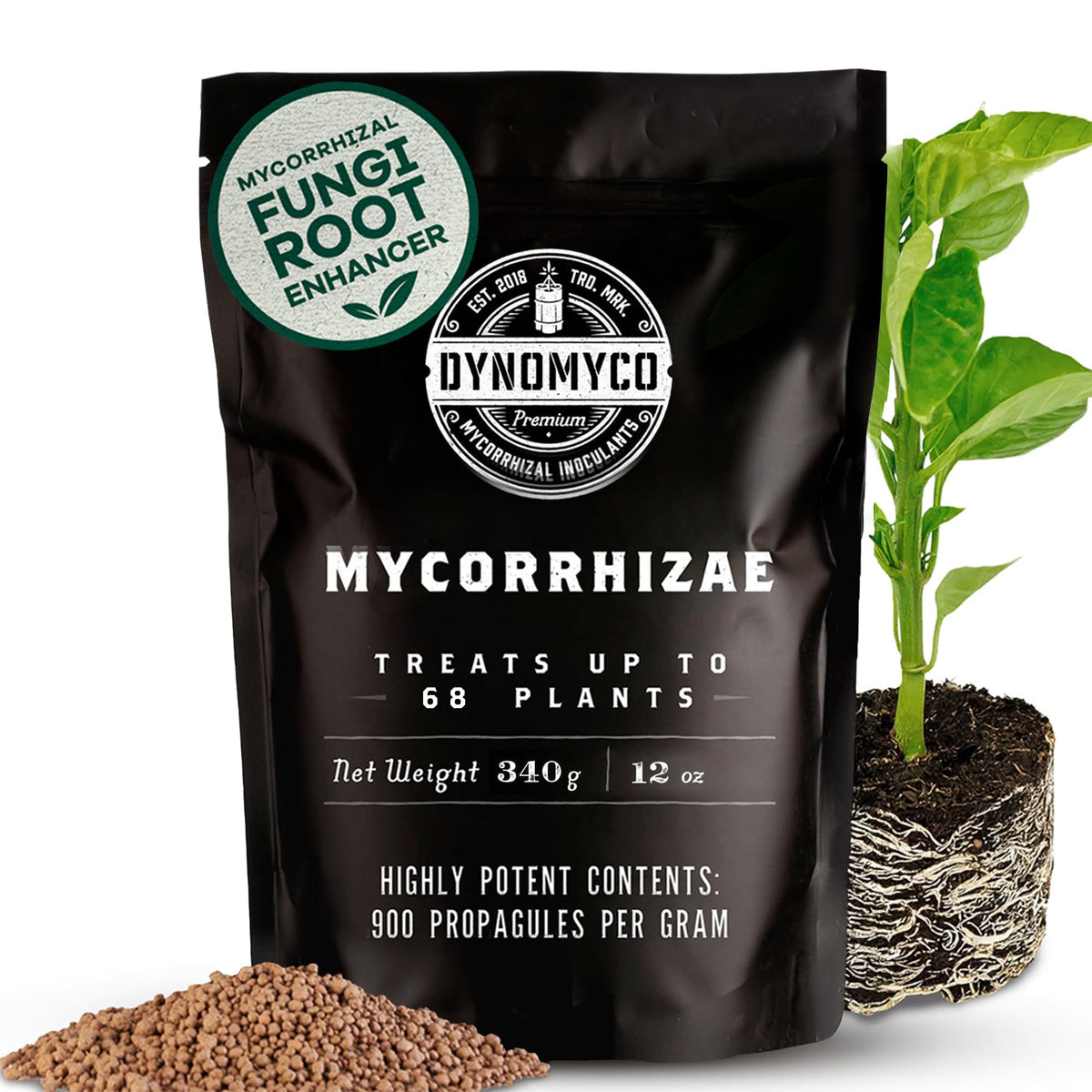 DYNOMYCO Mycorrhizal Fungi Inoculant 340g front view
