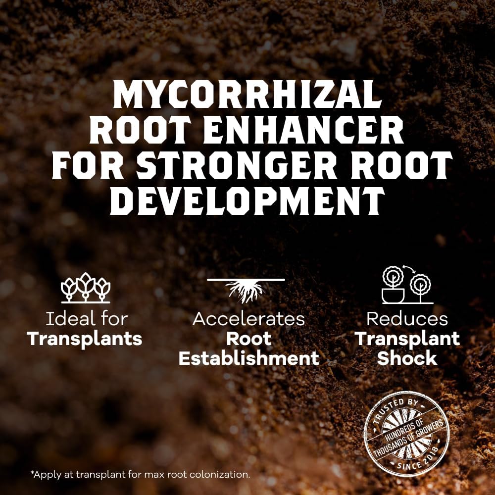 DYNOMYCO Mycorrhizal Fungi Inoculant application in a garden bed