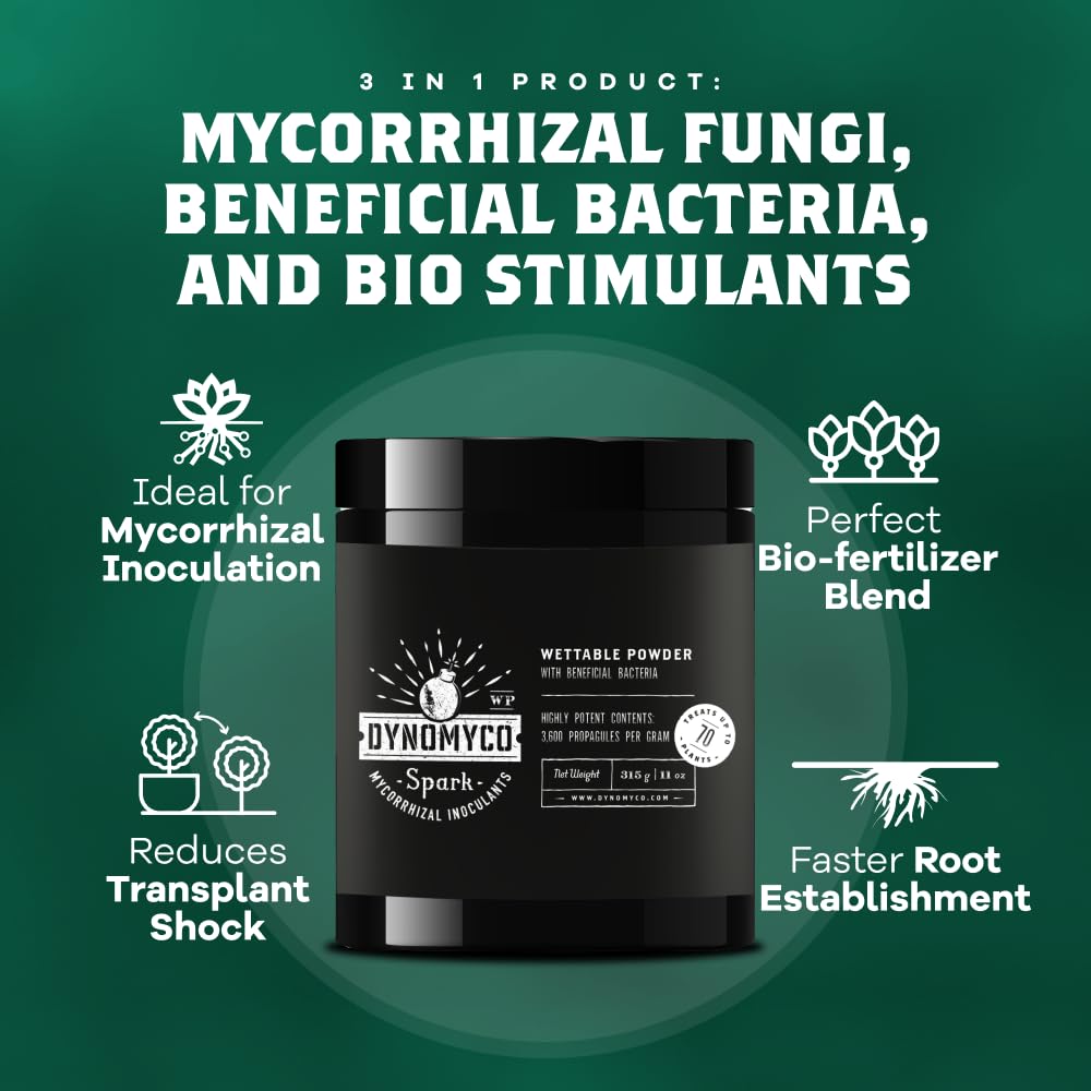 DYNOMYCO Spark Mycorrhizal Fungi application in garden