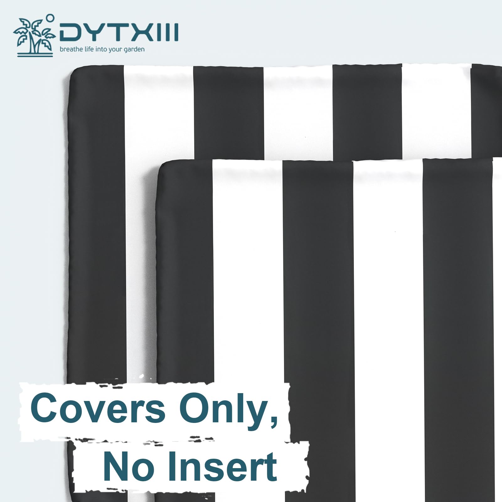 DYTXIII Outdoor Waterproof Lumbar Pillow Covers in a garden setting