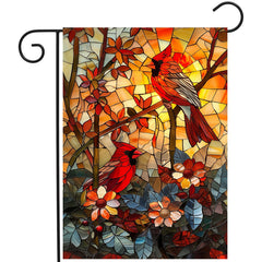 DZGlobal Cardinal Red Birds Garden Flag front view