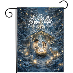 DZGlobal Christmas Nativity Garden Flag 12x18 front view