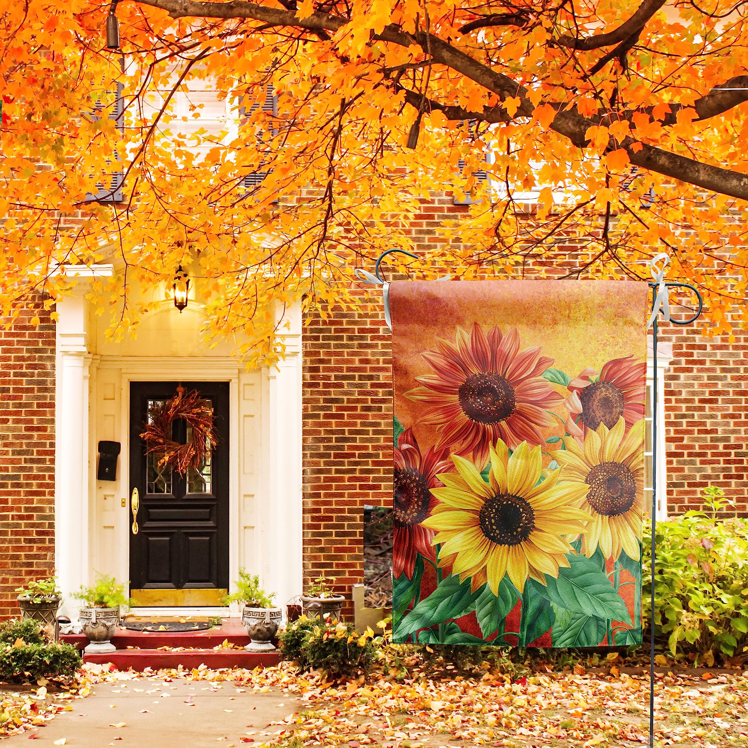 DZGlobal Fall Garden Flag bright sunflower colors