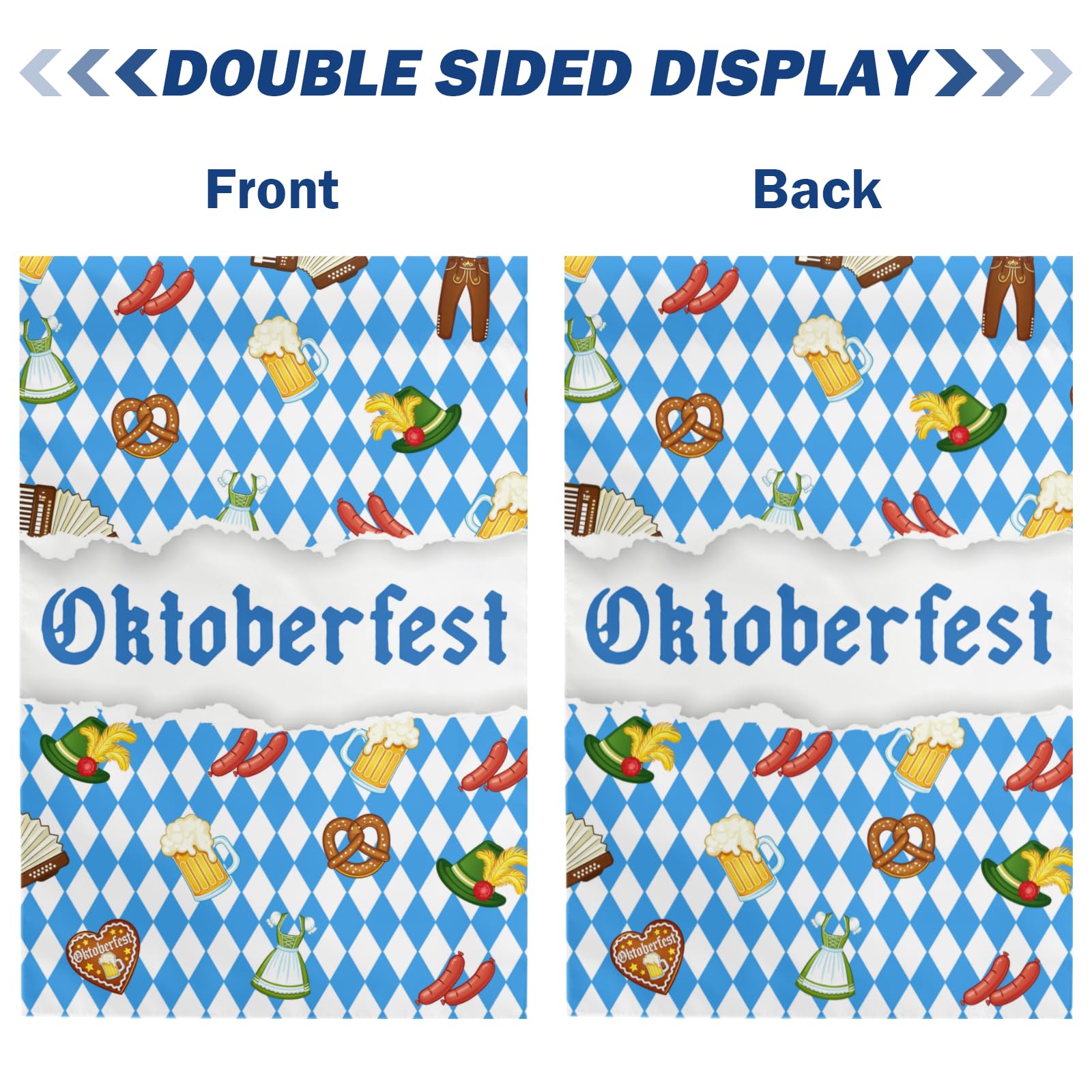 DZGlobal Oktoberfest Garden Flag displayed in a garden