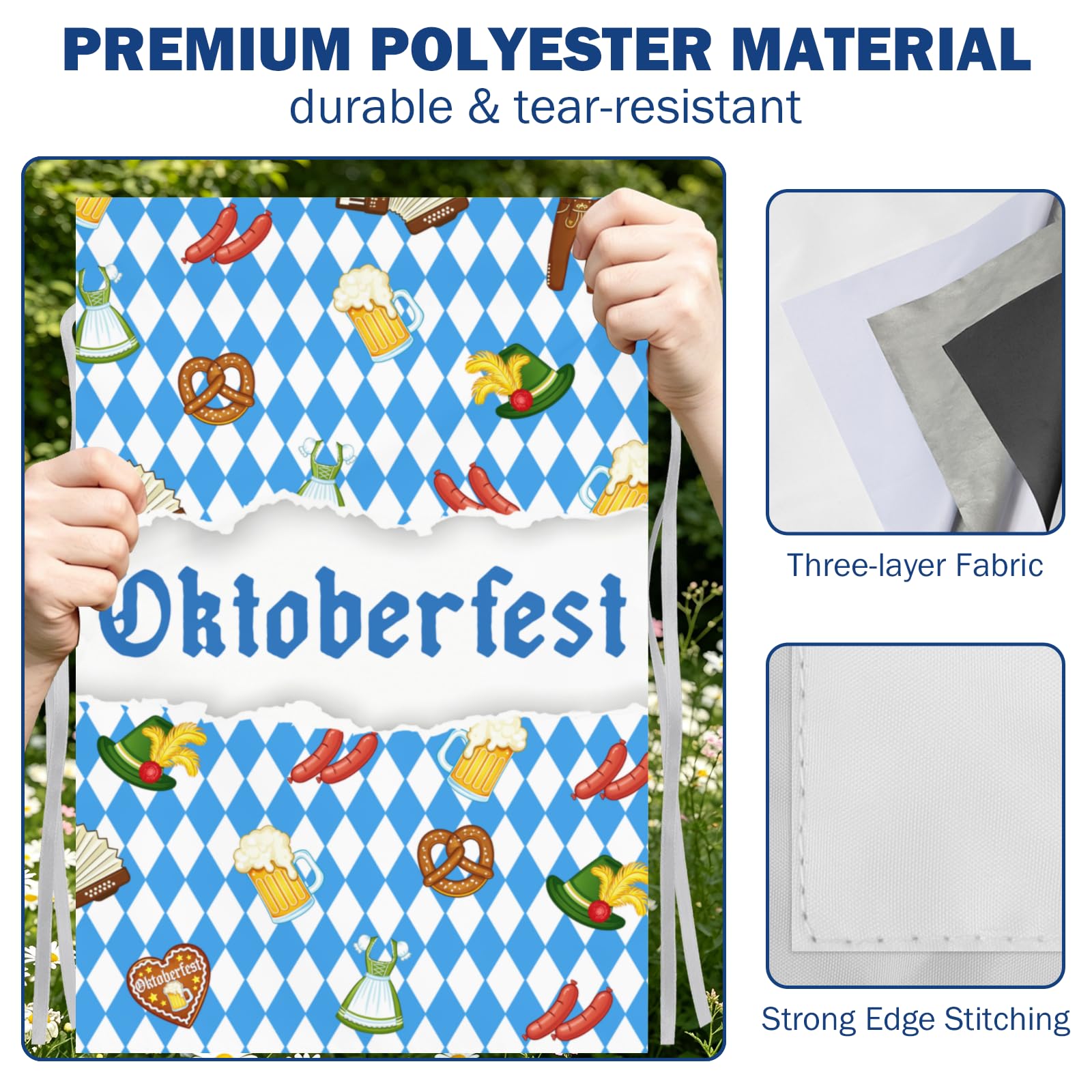 DZGlobal Oktoberfest Garden Flag installed on a standard pole