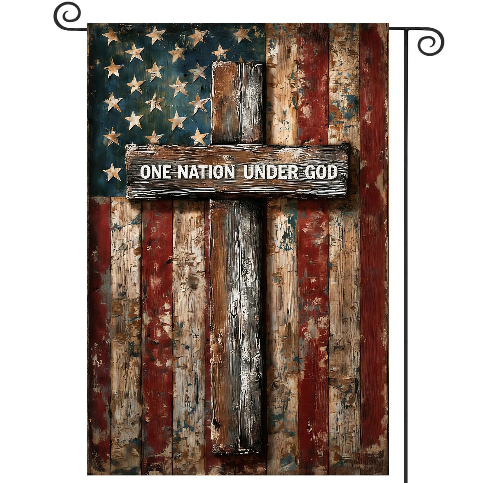 DZGlobal Patriotic Garden Flag 12x18 double sided design