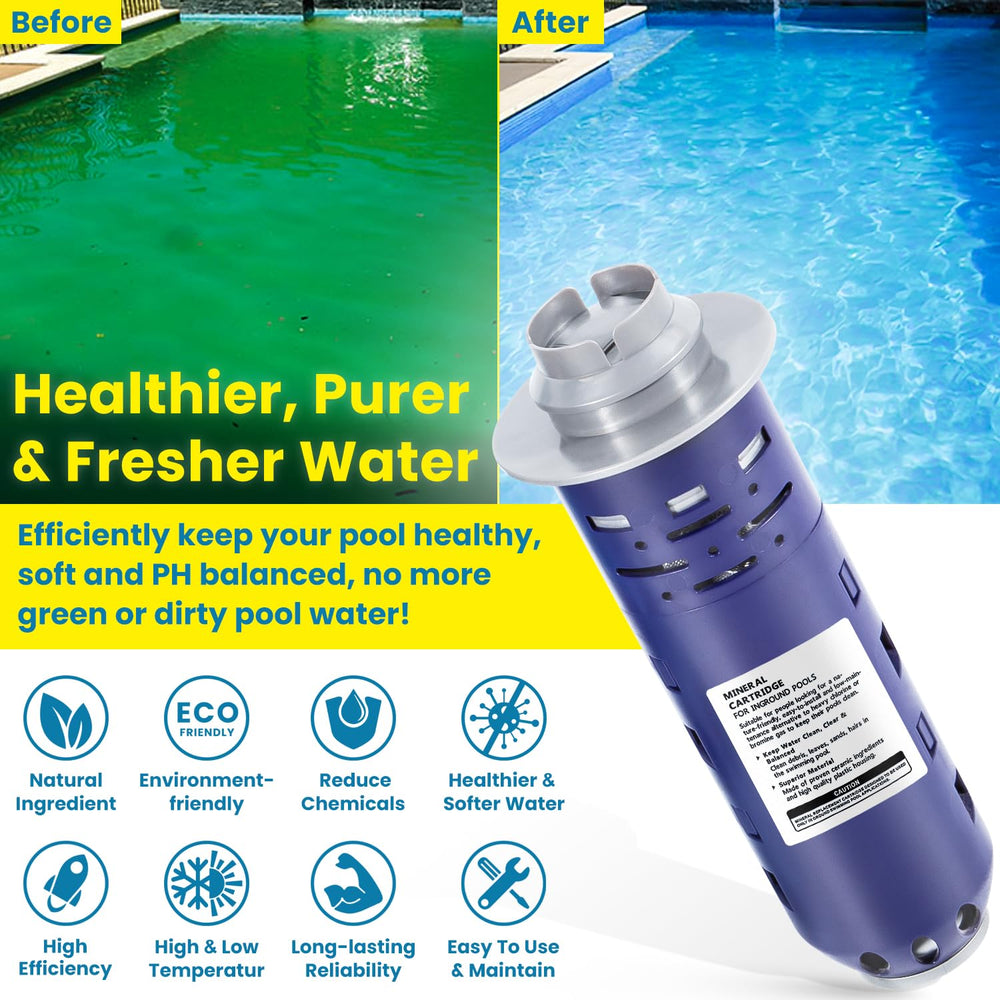 E-cowlboy cartridge installed in a swimming pool system
