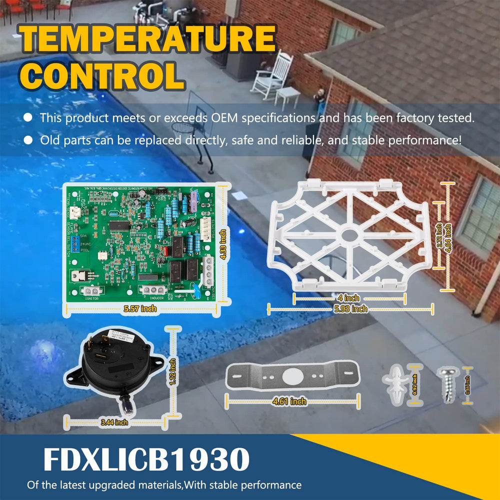 E-cowlboy FDXLICB1930 Control Board installed in Hayward heater