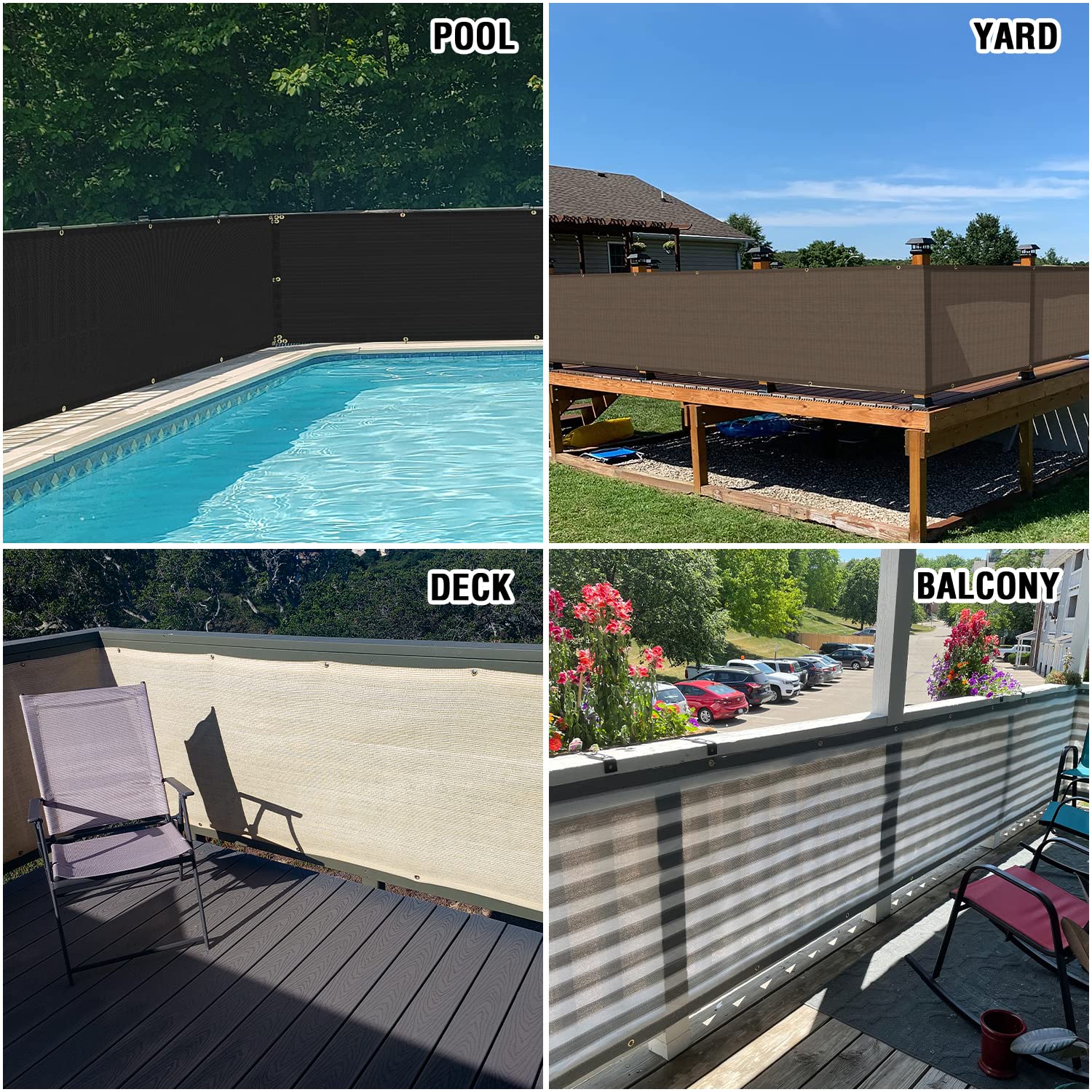 E&K Privacy Fence Screen installation with zip ties