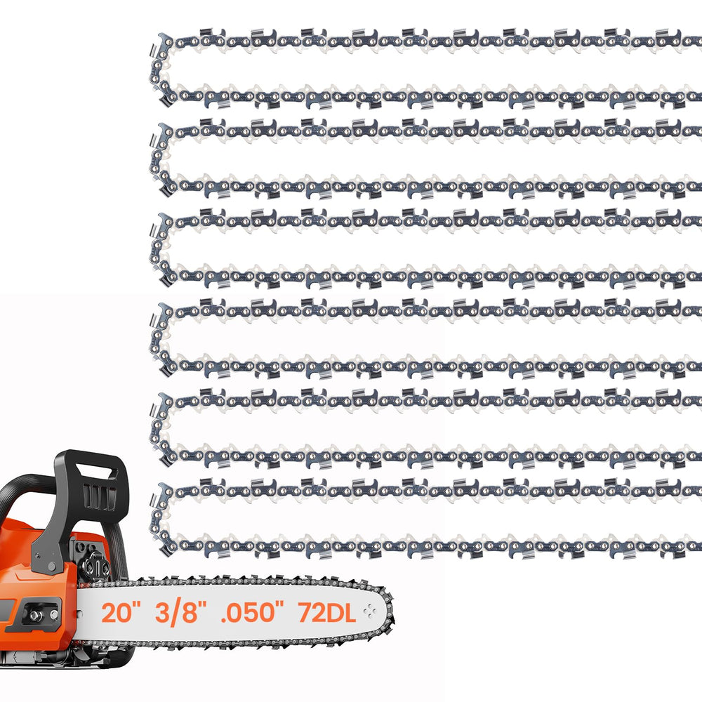 E & S 20 Inch Chainsaw Chain front view in case