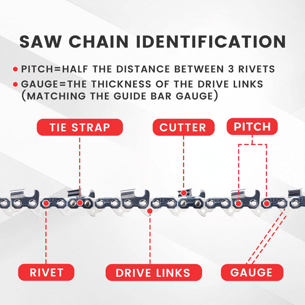 E & S chainsaw chain in outdoor setting