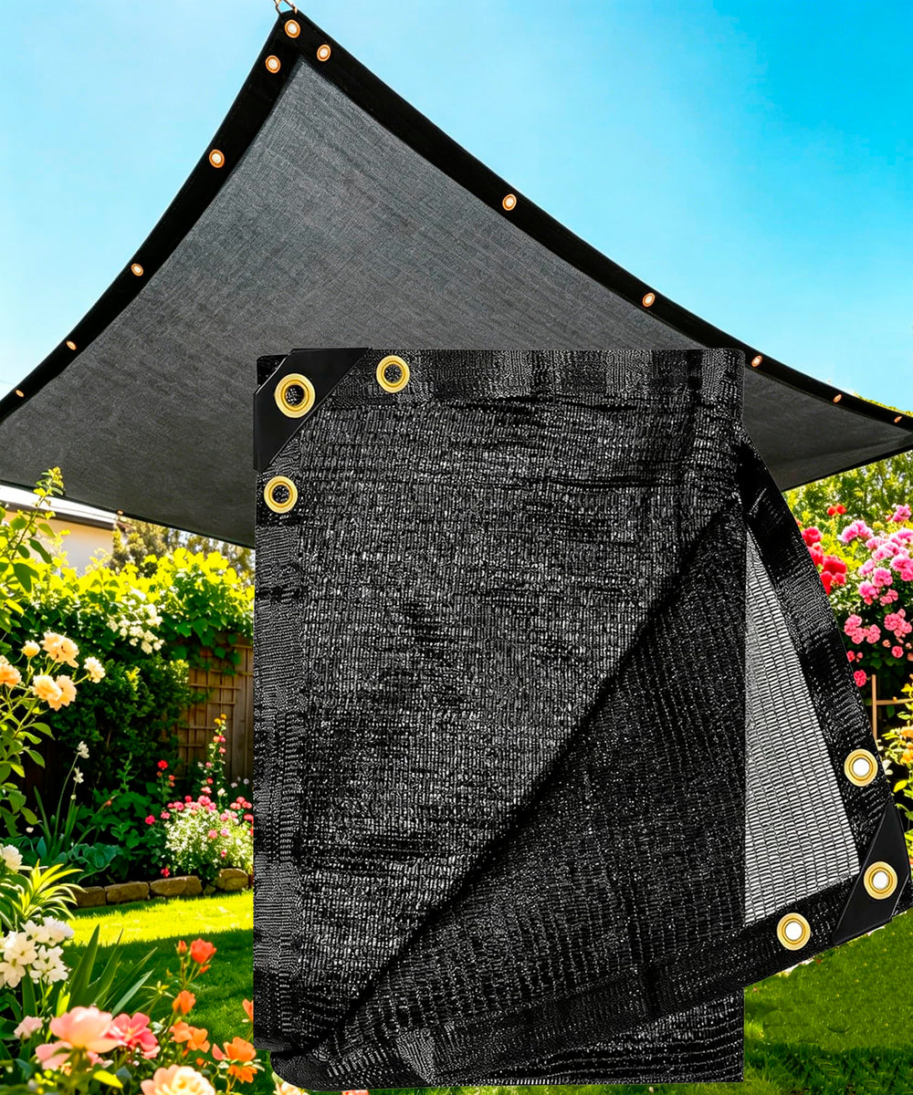 e.share 20X20FT black garden shade cloth front view