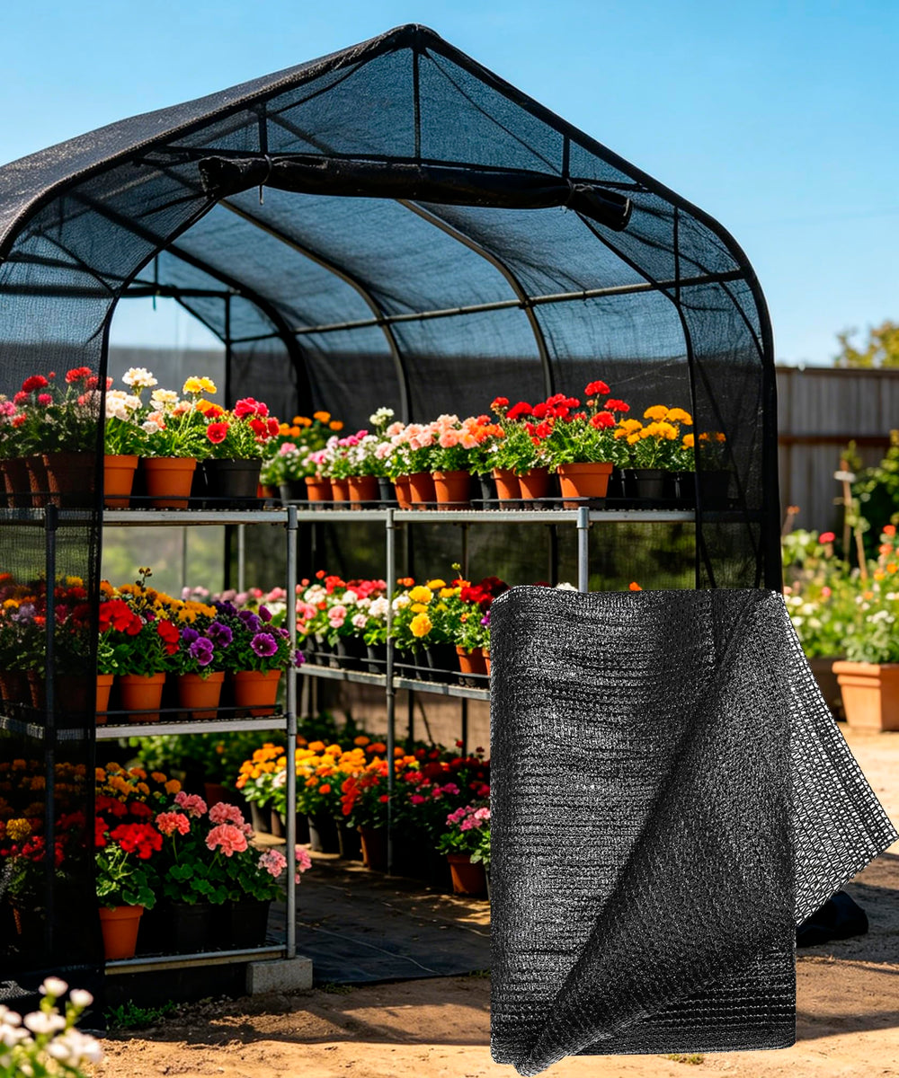 e.share 6.5FT x 6FT black shade cloth front view