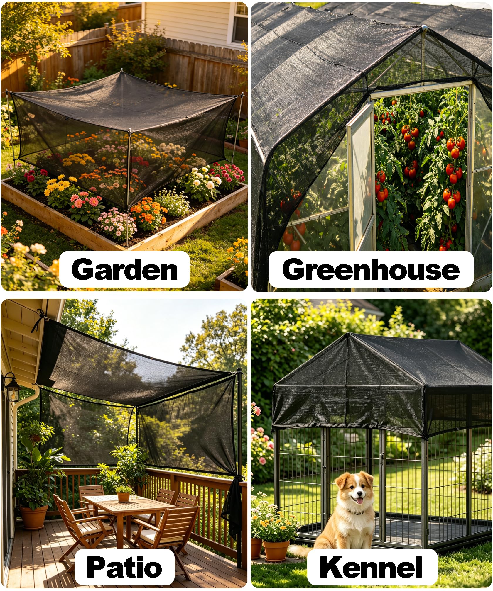 e.share black shade cloth covering vegetable beds